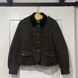 Burberry Quilted Utility Jacket with Black Collar